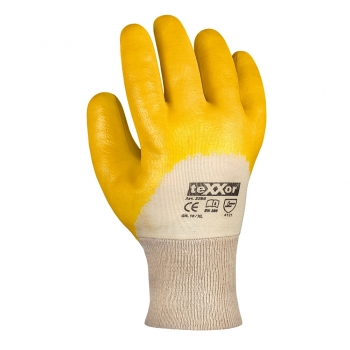 Nitril-Handschuhe, Handrücken frei, gelb